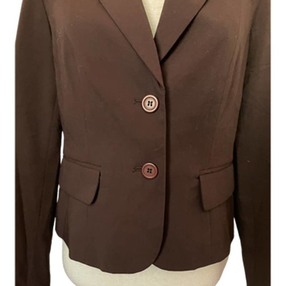 NINE & CO by Nine West Brown Blazer Size 4 - Picture 4 of 7
